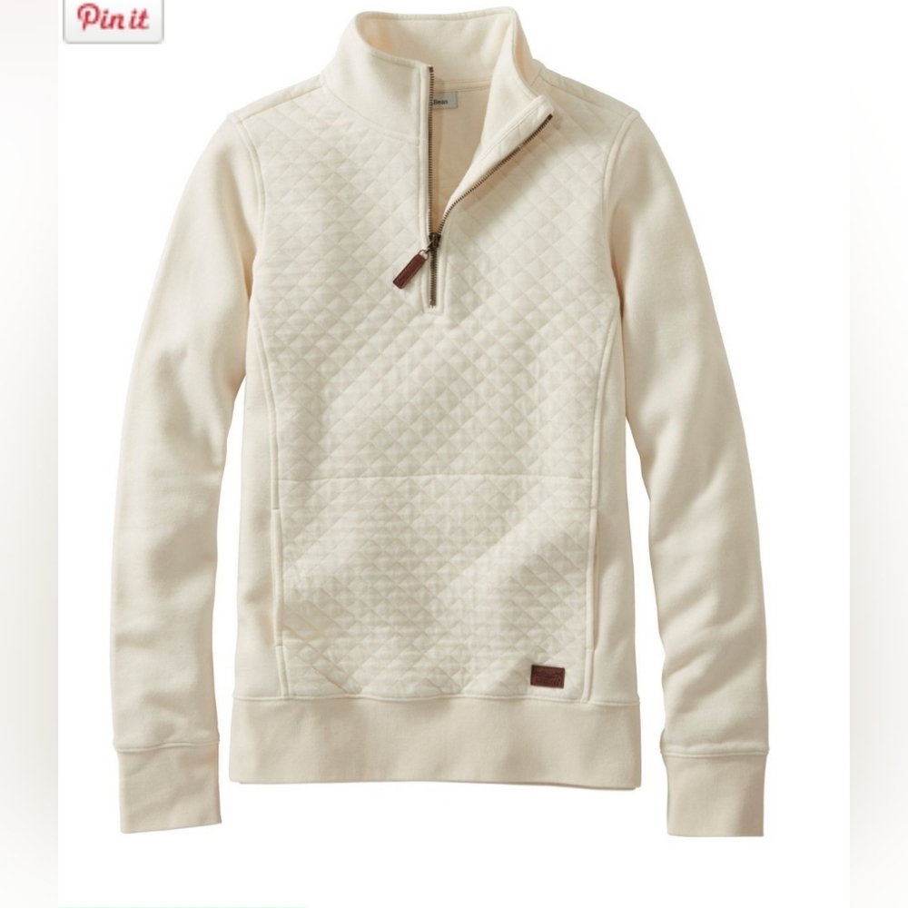 LL Bean quilted 1/4 zip sweatshirt.